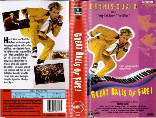 GREAT BALLS OF FIRE (VHS)