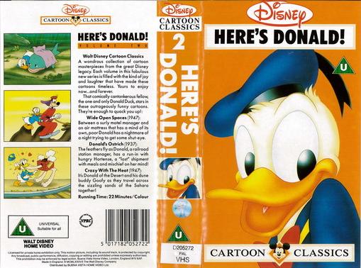 HERE'S DONALD (VHS) UK