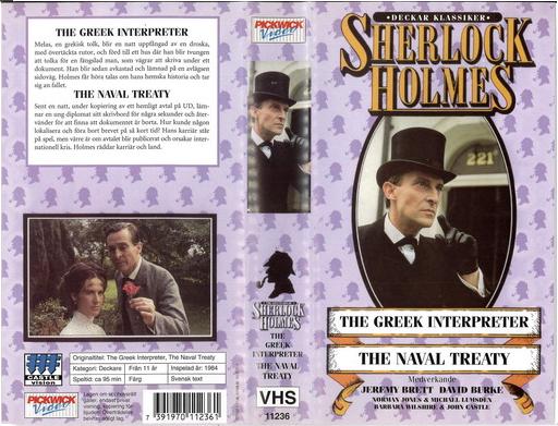 SHERLOCK HOLMES: THE GREEK INTERPRETER + (VHS)