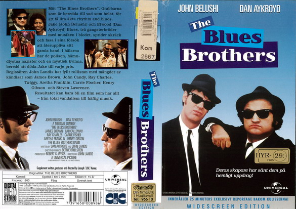 BLUES BROTHERS (vhs-omslag)