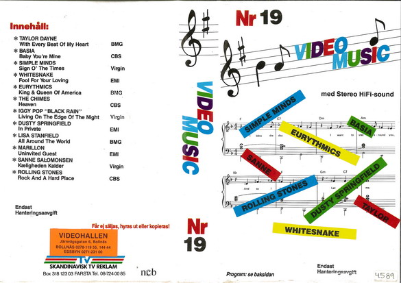 VIDEO MUSIC NR 19 (VHS)
