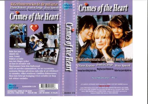 CRIMES OF THE HEART (VHS)