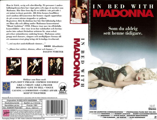 IN BED WHIT MADONNA (VHS)