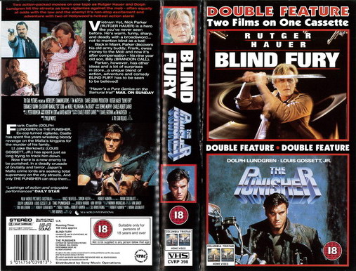 BLIND FURY/PUNISHER (VHS) UK