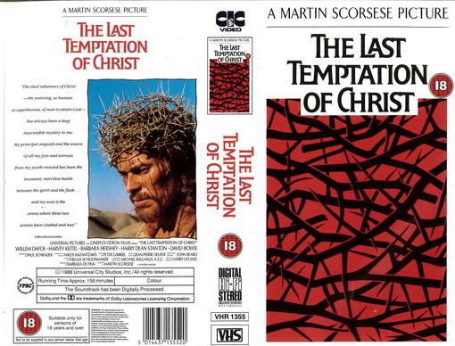 LAST TEMPTATION OF CHRIST MTV 1985:1 (VHS) UK