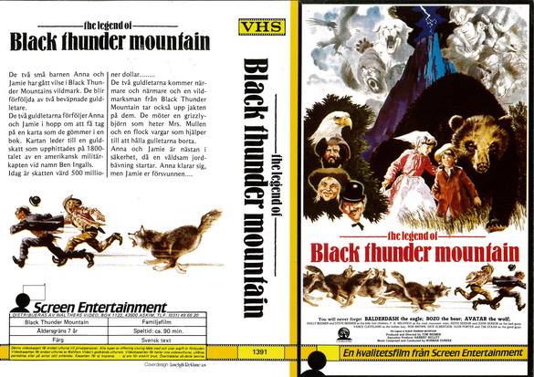 BLACK THUNDER MOUNTAIN  (Vhs-Omslag)