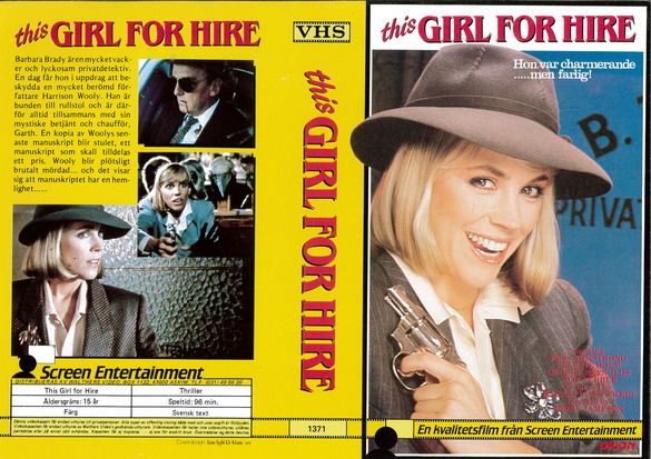 THIS GIRL FOR HIRE (Vhs-Omslag)