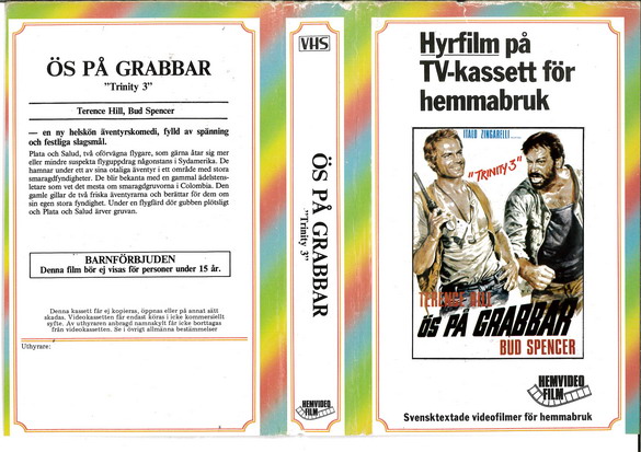 216 ÖS PÅ GRABBAR (VHS) LITE KLIPPT OMSLAG
