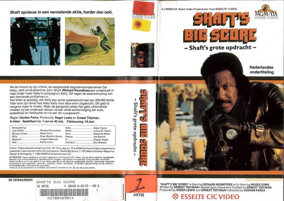 SHAFT'S BIG SCORE (VHS) HOL
