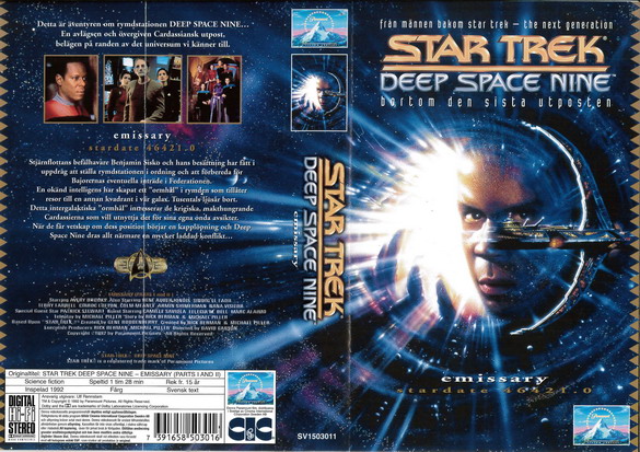 STAR TREK DEEP SPACE NINE 1,1-2 EMISSARY (Vhs-Omslag)