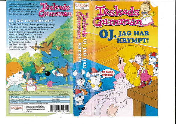 TESKEDSGUMMAN - OJ , JAG HAR KRYMPT (VHS)