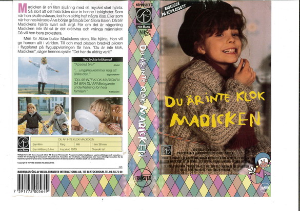 DU ÄR INTE KLOK MADICKEN (RUTIG) (VHS)