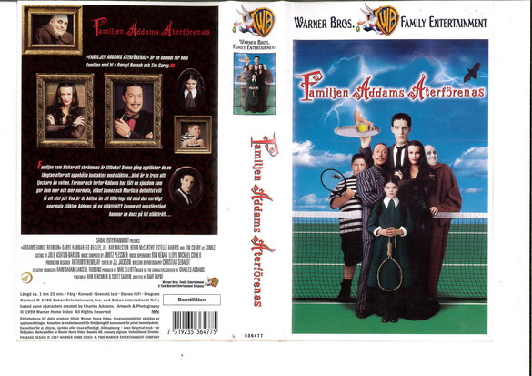 FAMILJEN ADDAMS ÅTERFÖRENAS (VHS)