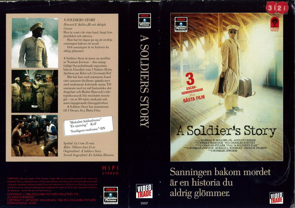 A SOLDIER'S STORY (vhs-omslag)