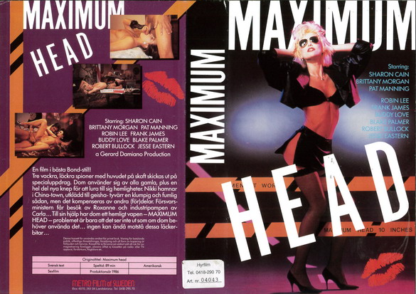 MAXIMUM HEAD (vhs-omslag)