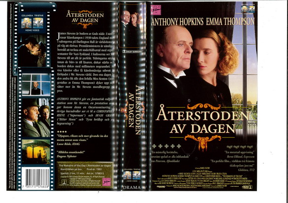 ÅTERSTODEN AV DAGEN (VHS)