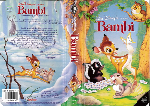BAMBI  (VHS) (USA-IMPORT)