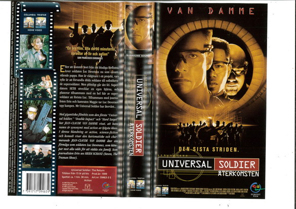 UNIVERSAL SOLDIER ÅTERKOMSTEN (VHS) ny