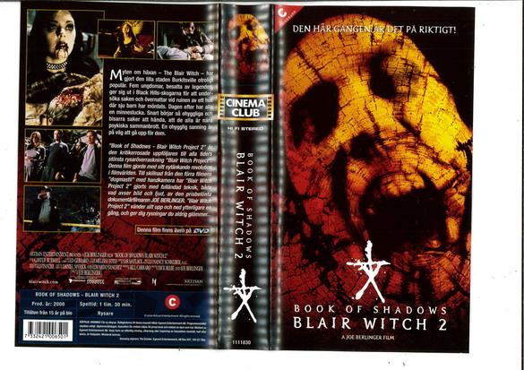 BLAIR WITCH 2 - BOOK OF SHADOWS (VHS)
