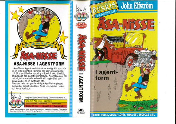 ÅSA-NISSE I AGENTFORM  (VHS)