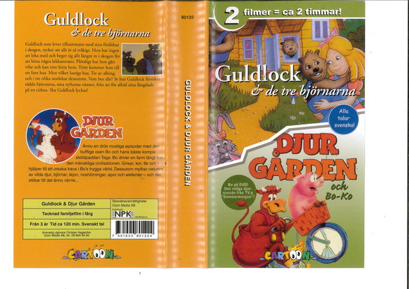GULDLOCK / DJURGÅRDEN OCH BO-KO (VHS) NY