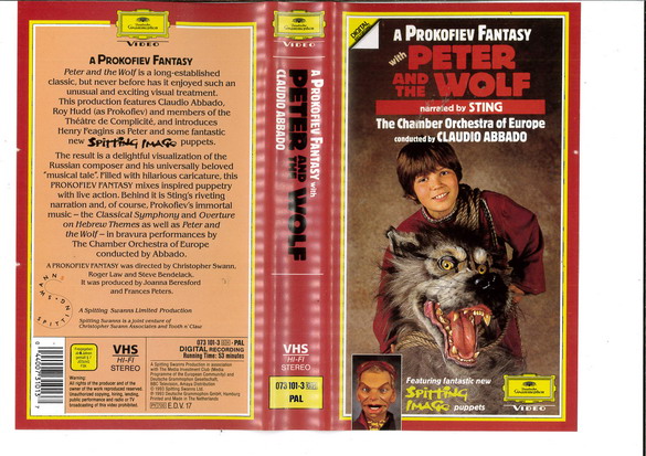 PETER AND THE WOLF (VHS)UK