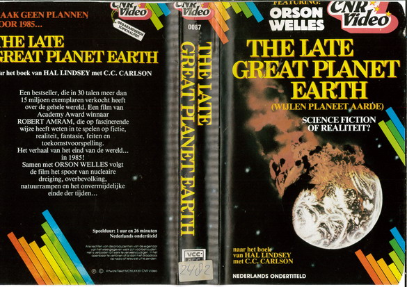 LATE GREAT PLANET EARTH (VIDEO 2000) HOL