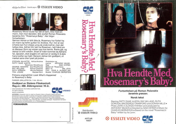 HVA HENDE MED ROSEMARY\'S BABY ? (VHS) NORGE