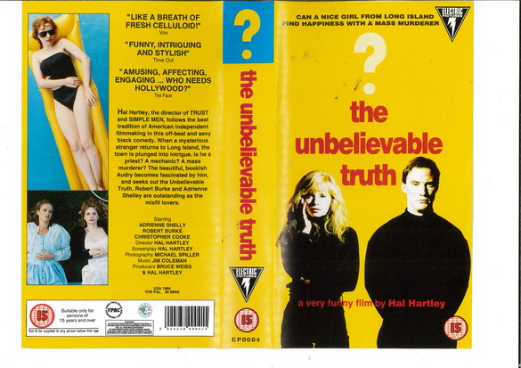 UNBELIEVABLE TRUTH (VHS) UK