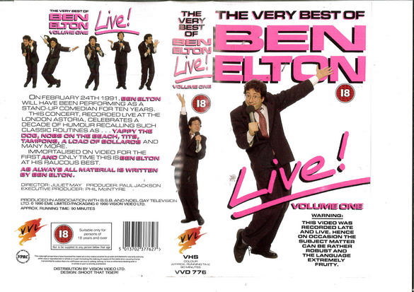 VERY BEST OF BEN STELTON LIVE! (VHS) UK