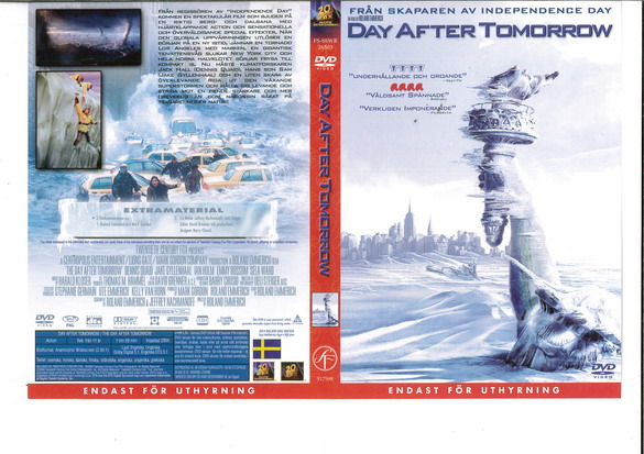 DAY AFTER TOMORROW (DVD OMSLAG)