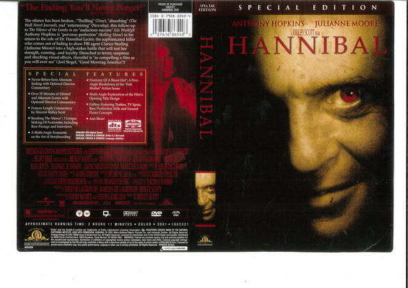 HANNIBAL (DVD OMSLAG) IMPORT