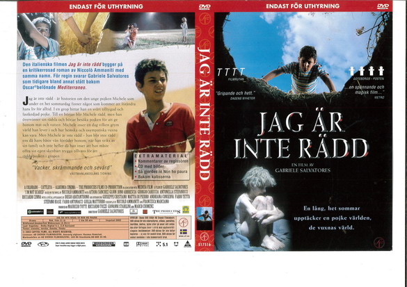 JAG ÄR INTE RÄDD (DVD OMSLAG)