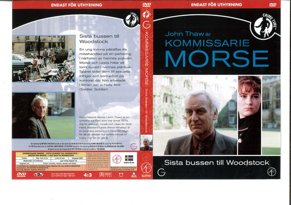 KOMMISARIE MORSE: SISTA BUSSEN TILL WOODSTOCK (DVD OMSLAG)