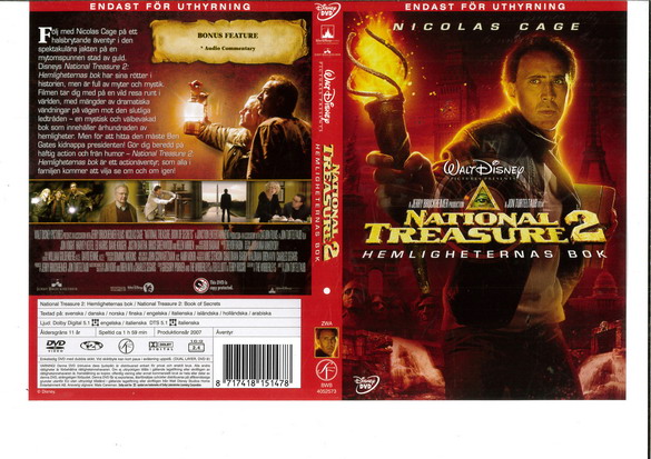 NATIONAL TREASURE 2: HEMLIGHETERNAS BOK (DVD OMSLAG)