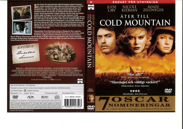 ÅTER TILL COLD MOUNTAIN (DVD OMSLAG)