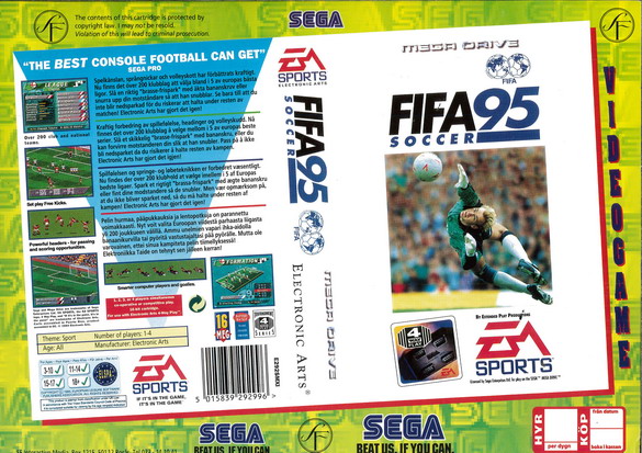 FIFA SOCCER 95 (MD OMSLAG)