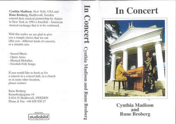 CYNTHIA MADISON AND RUNE BROBERG: IN CONCERT (VHS)