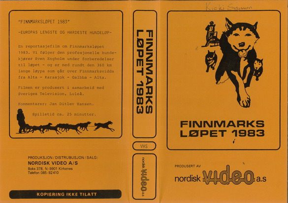 FINNMARKSLÖPET 1983 (VHS) NORGE
