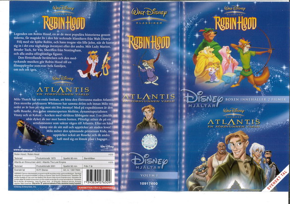 ROBIN HOOD + ATLANTIS (VHS)