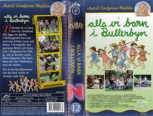 ASTRID LINDGREN 12 ALLA VI BARN I BULLERBYN (VHS)