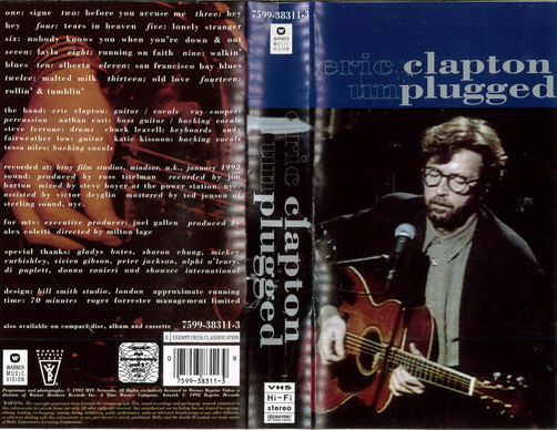 ERIC CLAPTON - UNPLUGGED (VHS)MUSIK
