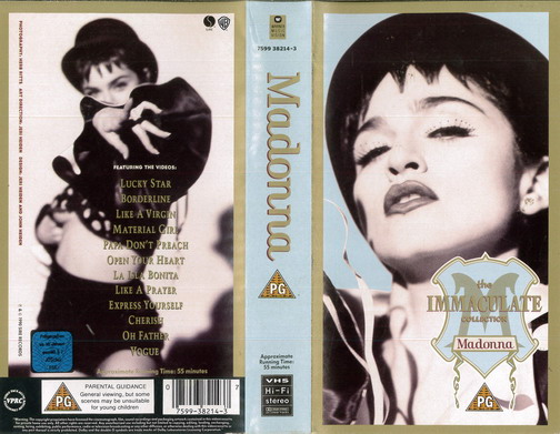 MADONNA - IMMACULATE COLLECTION (BEG VHS) MUSIK
