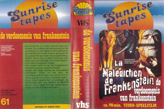 LA MALEDICTION DE FRANKENSTEIN (VHS) HOL