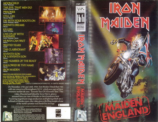 IRON MAIDEN - MAIDEN ENGLAND (MUSIK VHS) BEG