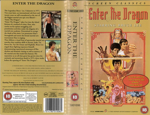 ENTER THE DRAGON (VHS) UK