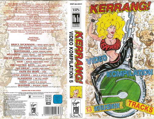 KERRANG VIDEO KOMPILATION 5 (VHS)