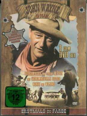 JOHN WAYNE IN FARBE 3 FILM DVD BOX (TYSK IMPORT) BEG DVD