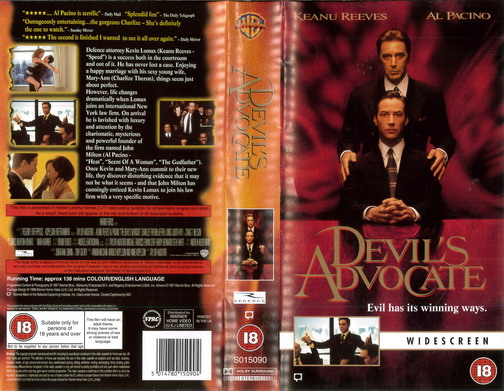 DEVIL'S ADVOCATE (VHS) UK