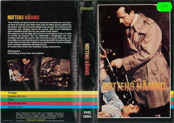 5004 Nattens hämd (VHS)kopierat omslag